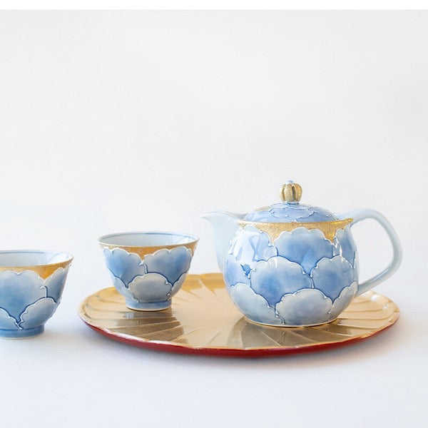Peony Arita Ware Handmade Teapot and Cup Set - ZenwareCrafts
