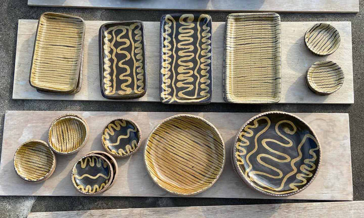 Slipware by Momoko Shiohata Mashiko Ware