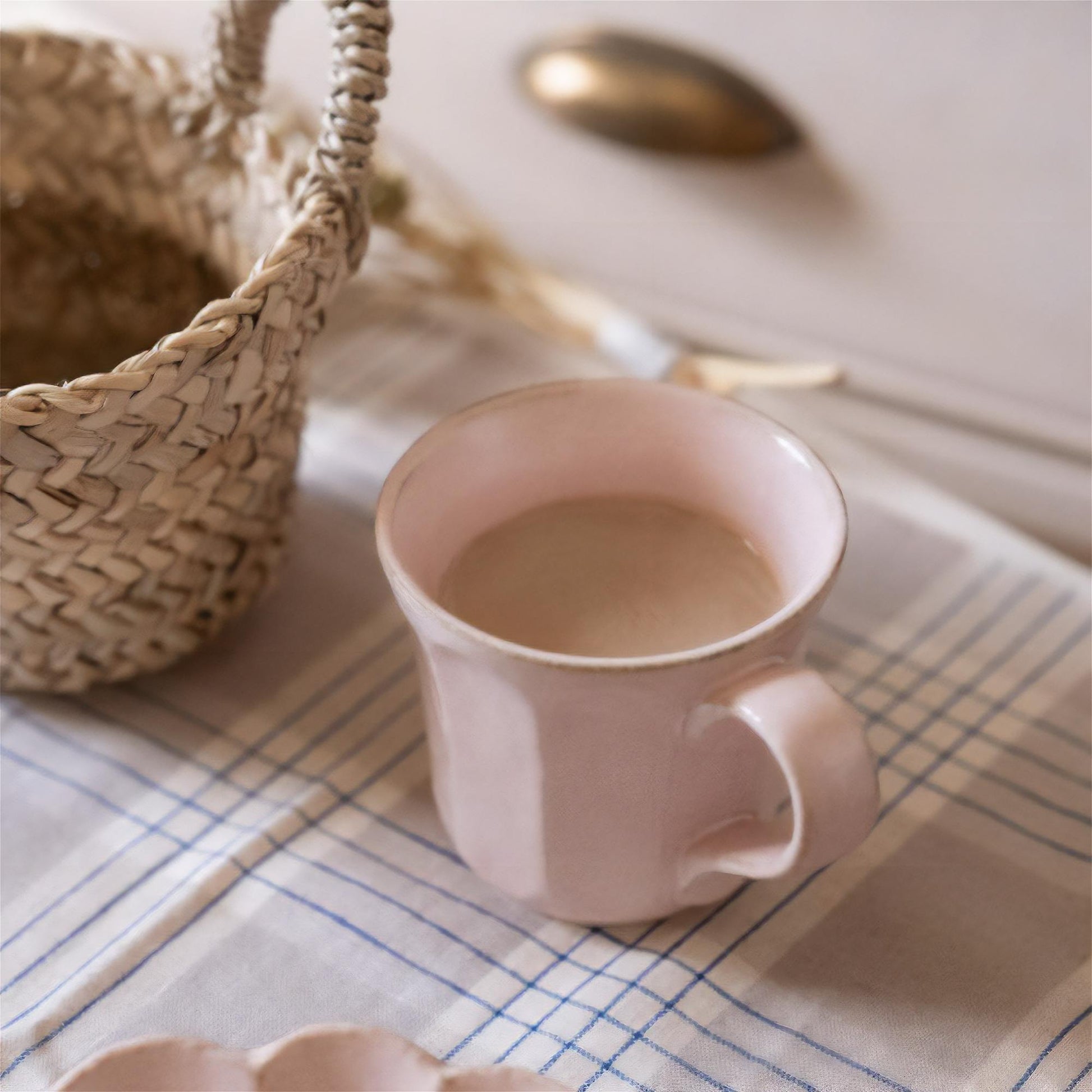 Kaneko Kohyo Rinka Handmade Mug with Saucer - Pink - ZenwareCrafts