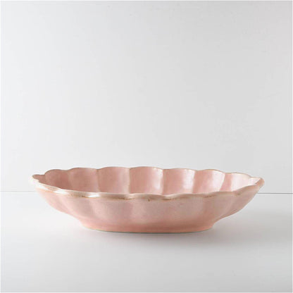 Kaneko Kohyo Rinka Handmade Oval Plate - Pink - ZenwareCrafts