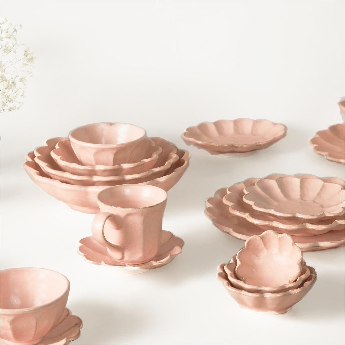 Kaneko Kohyo Rinka Handmade Oval Plate - Pink - ZenwareCrafts
