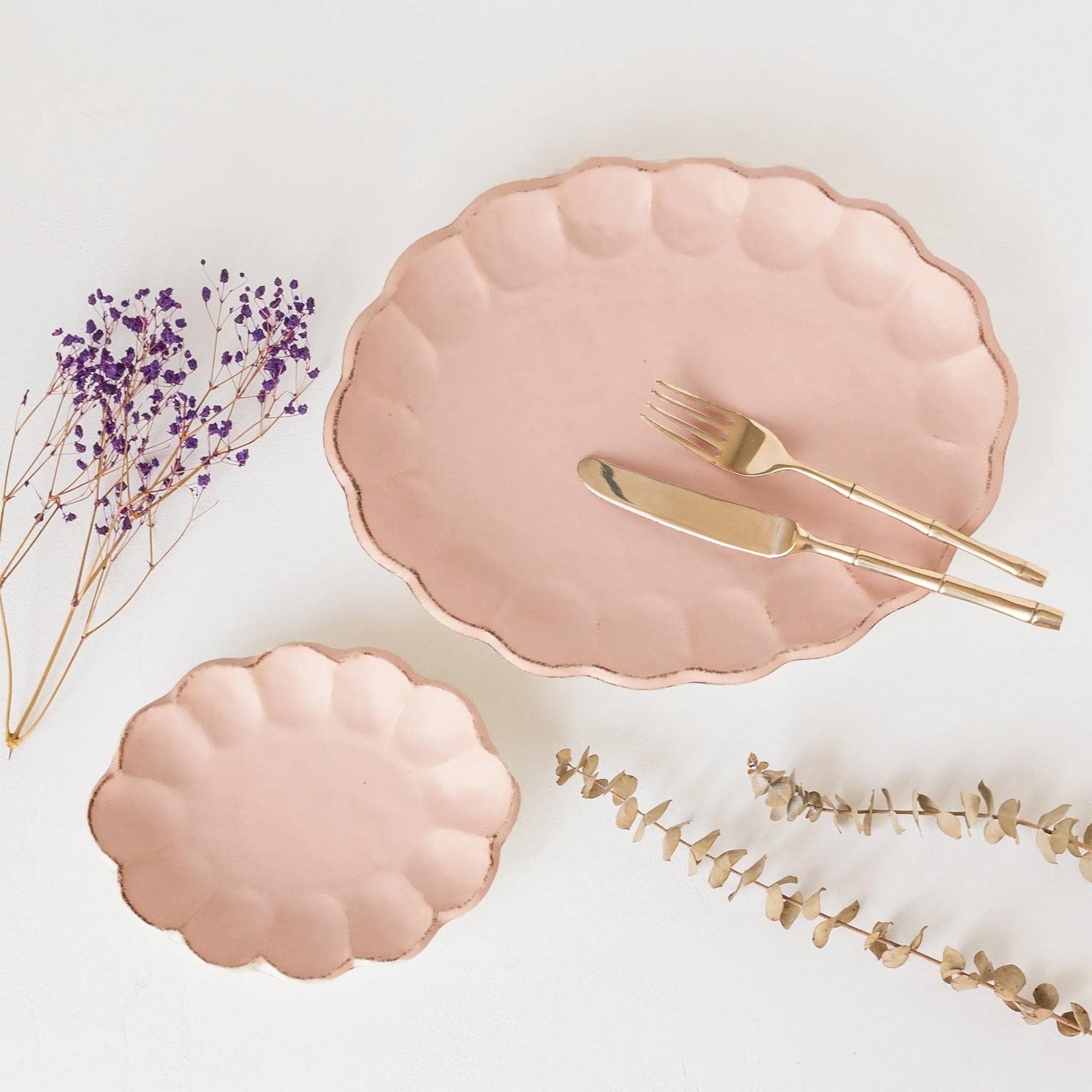 Kaneko Kohyo Rinka Handmade Oval Plate - Pink - ZenwareCrafts