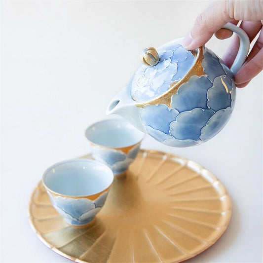 Peony Arita Ware Handmade Teapot and Cup Set - ZenwareCrafts