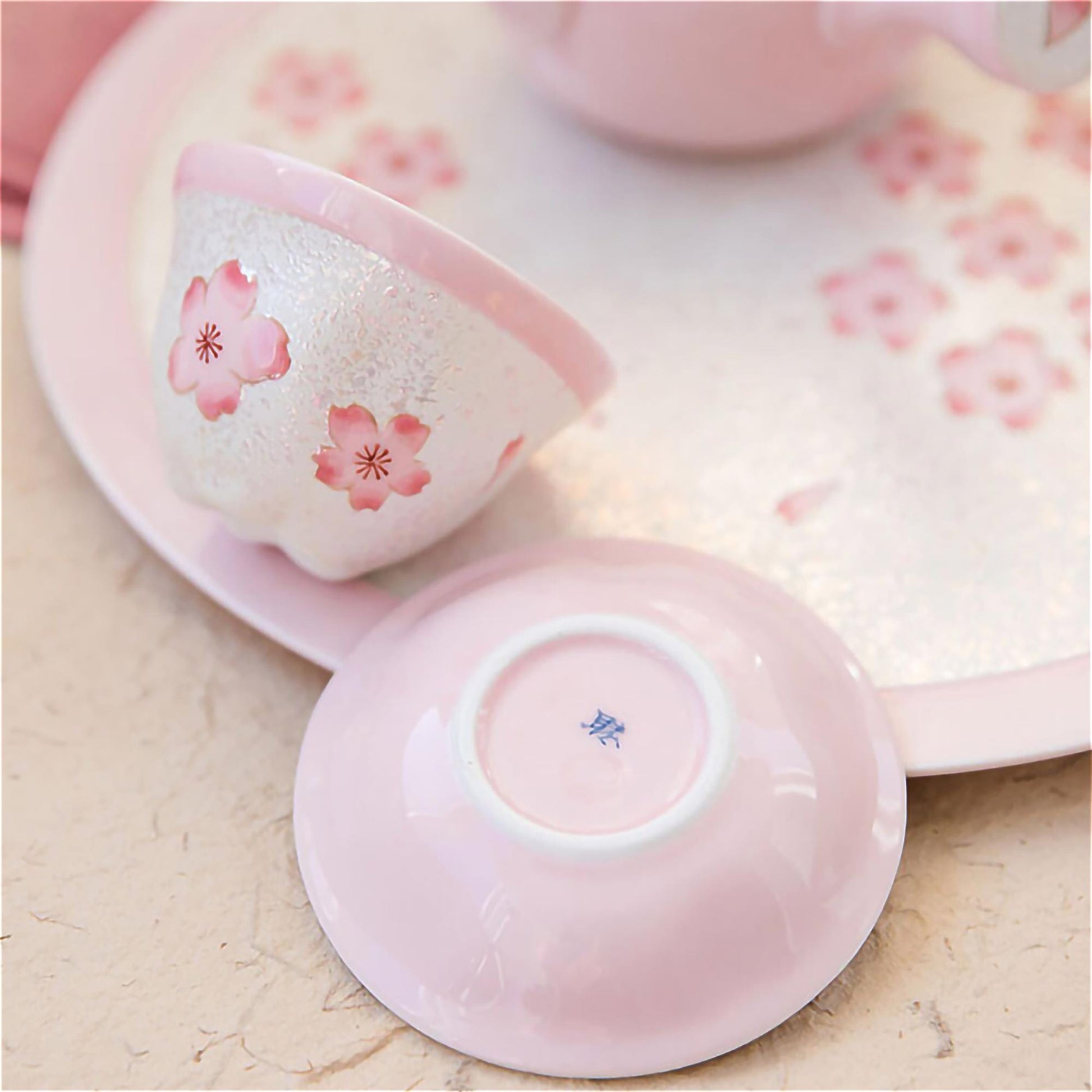Cherry Blossom Handmade Tea Cup - ZenwareCrafts