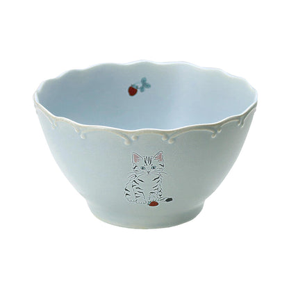 Trio Cat Eco-Friendly Recycled Clay Porcelain Bowl - ZenwareCrafts