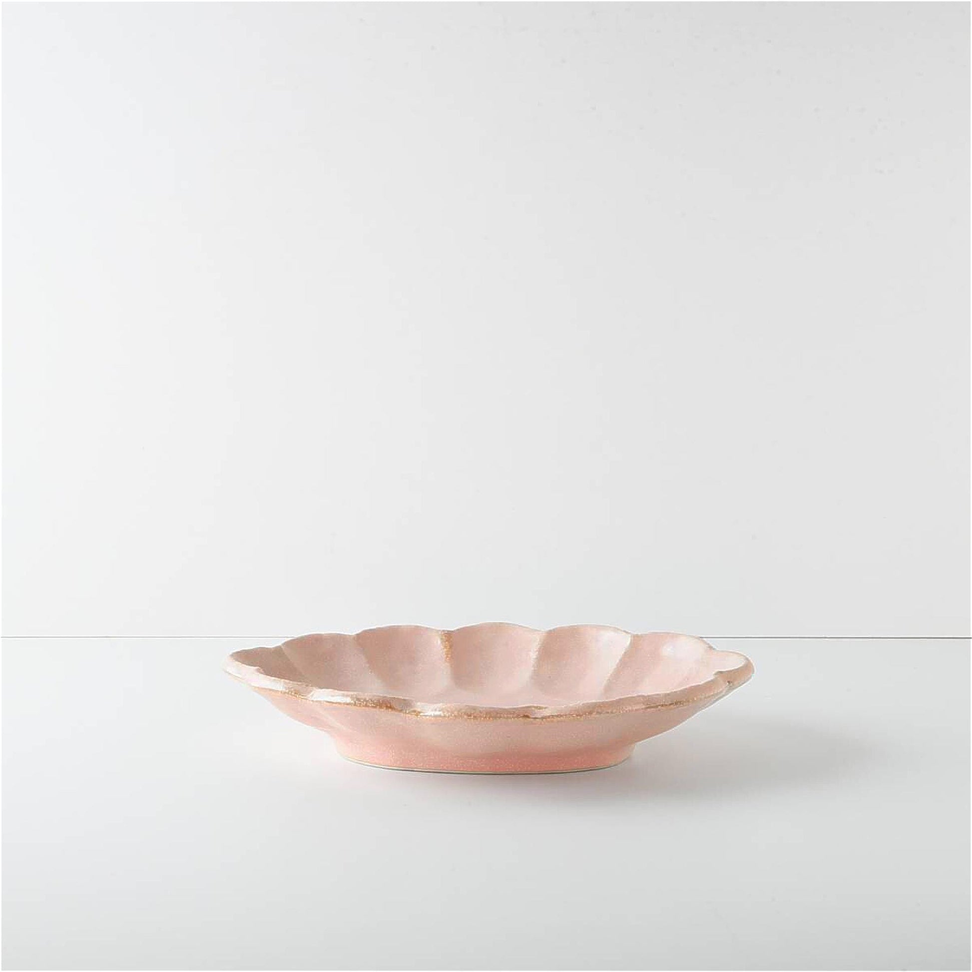 Kaneko Kohyo Rinka Handmade Oval Plate - Pink - ZenwareCrafts