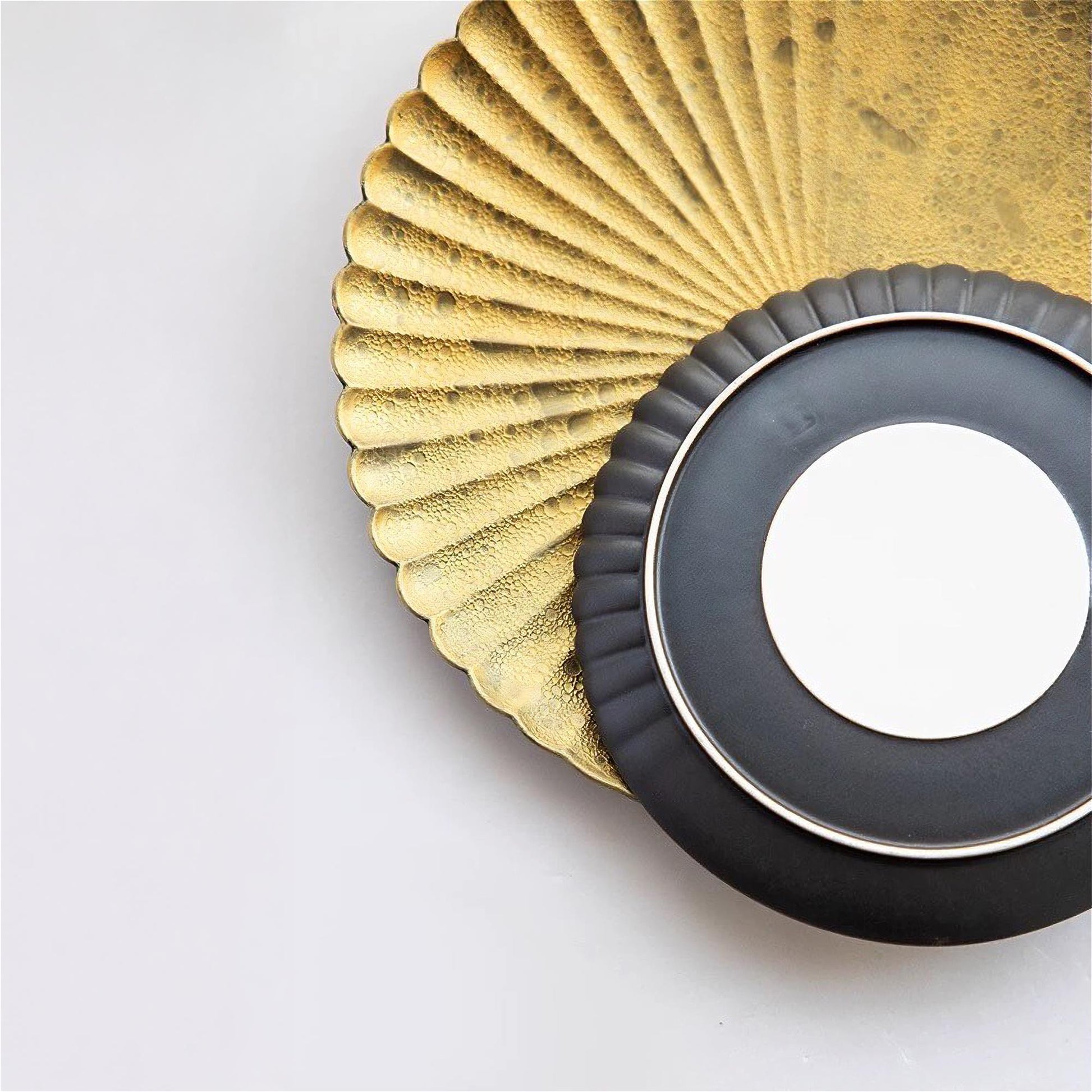 Ocean Bubble Handmade Plate - Small 6.3 in Gold - ZenwareCrafts