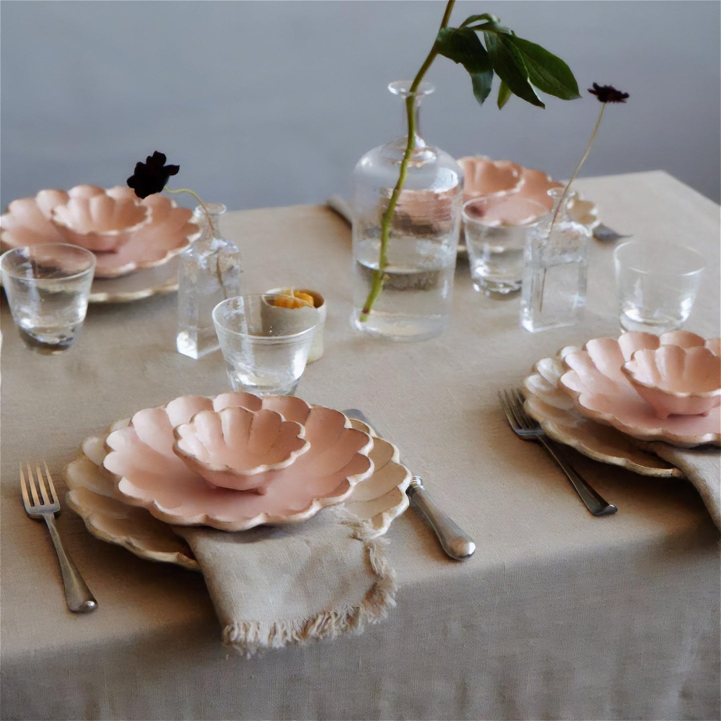 Kaneko Kohyo Rinka Handmade Plate - Pink - ZenwareCrafts