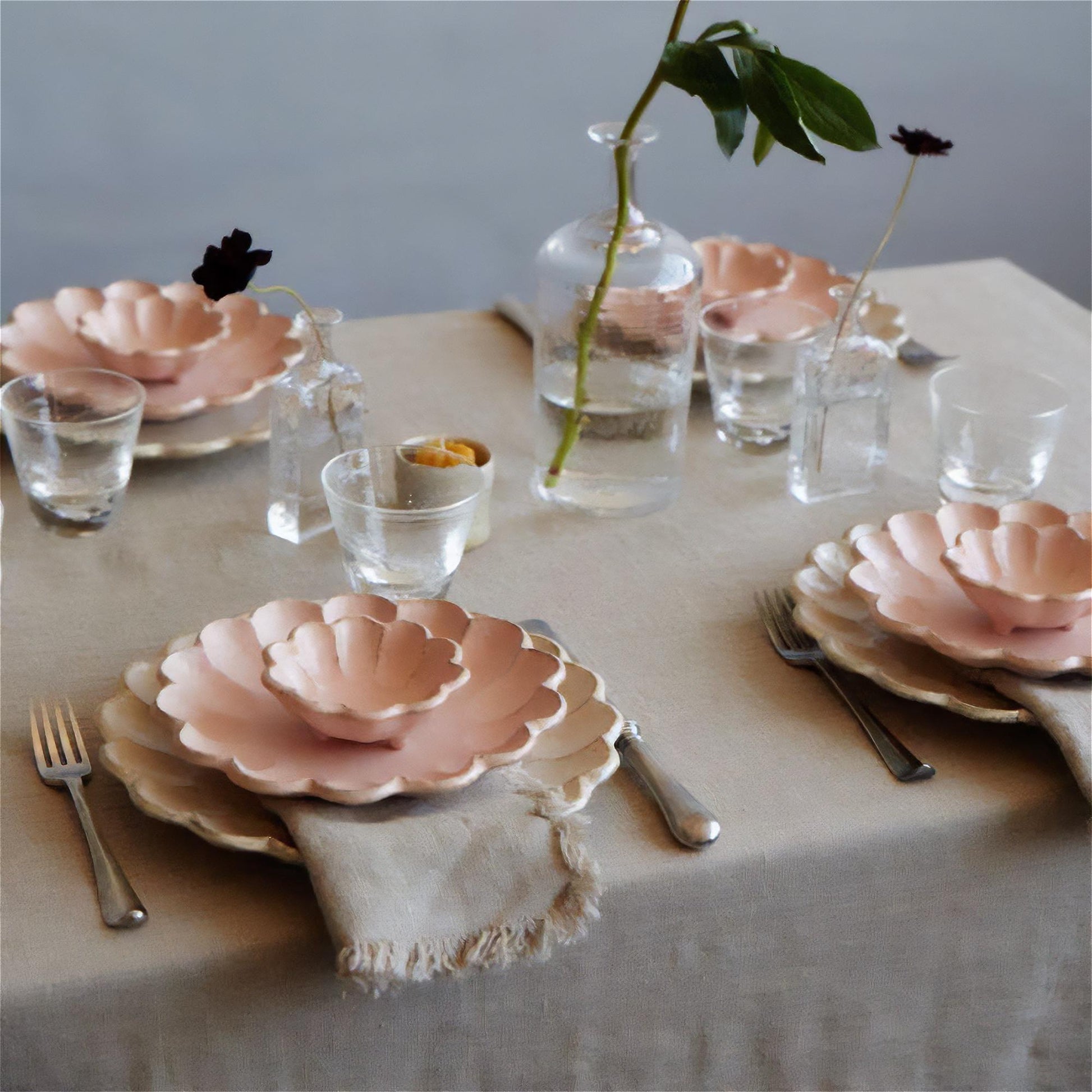 Kaneko Kohyo Rinka Handmade Plate - Pink - ZenwareCrafts