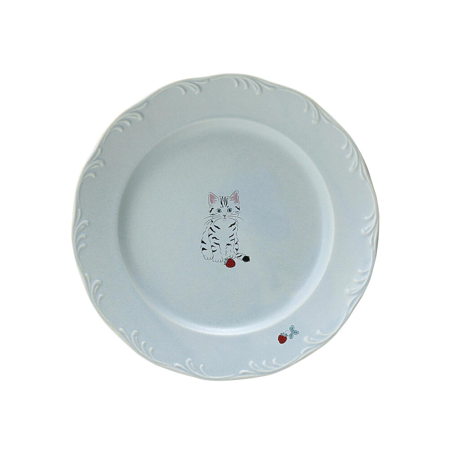 Trio Cat Eco-Friendly Recycled Clay Porcelain Plate - Large 7.9 in - ZenwareCrafts