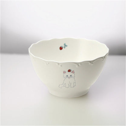 Trio Cat Eco-Friendly Recycled Clay Porcelain Bowl - ZenwareCrafts