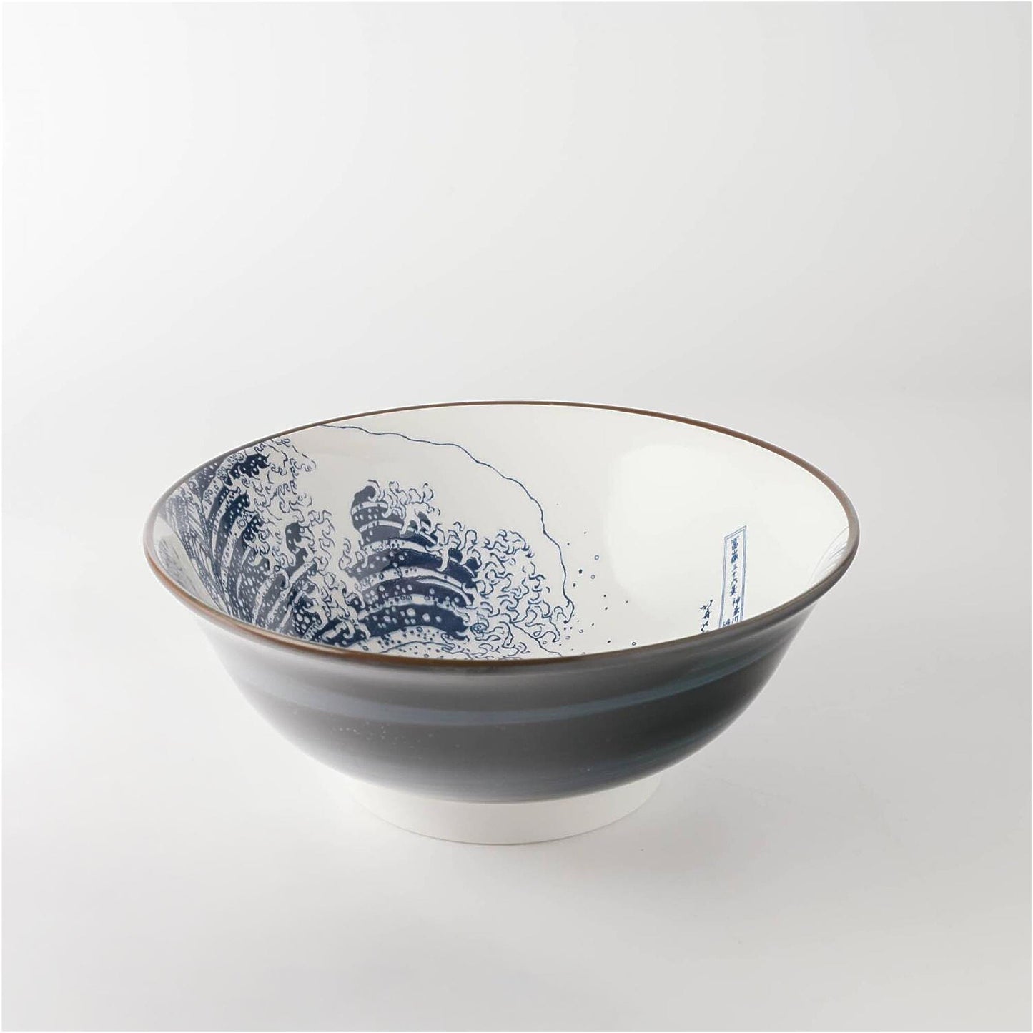 The Great Wave Mino Ware Porcelain Bowl - Large 8.2 in - ZenwareCrafts