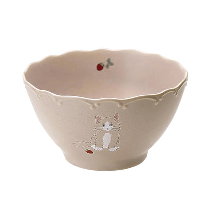 Trio Cat Eco-Friendly Recycled Clay Porcelain Bowl - ZenwareCrafts