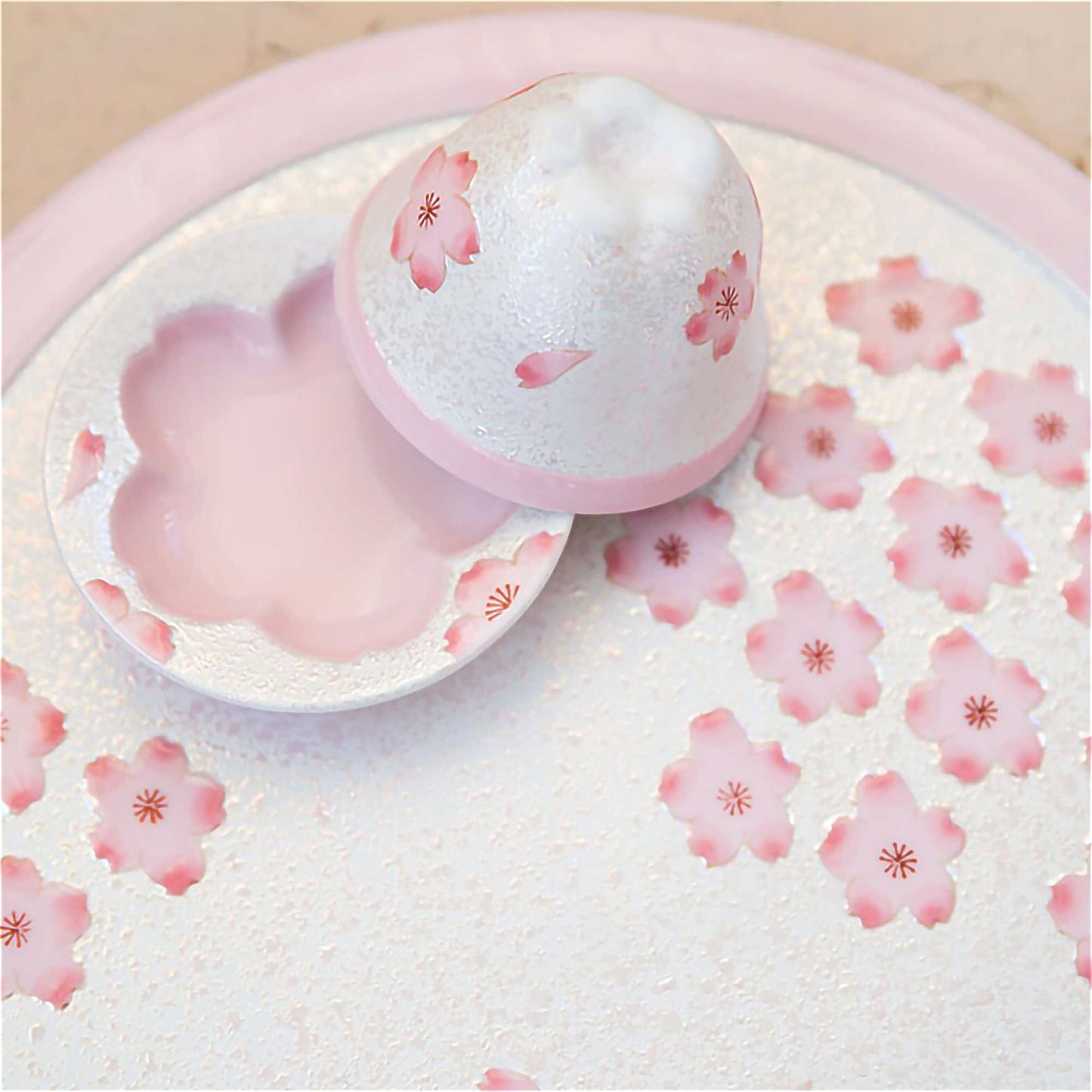 Cherry Blossom Handmade Teapot and Cup Set -  Pink - ZenwareCrafts