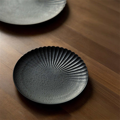 Ocean Bubble Handmade Plate - Small 6.3 in Black - ZenwareCrafts