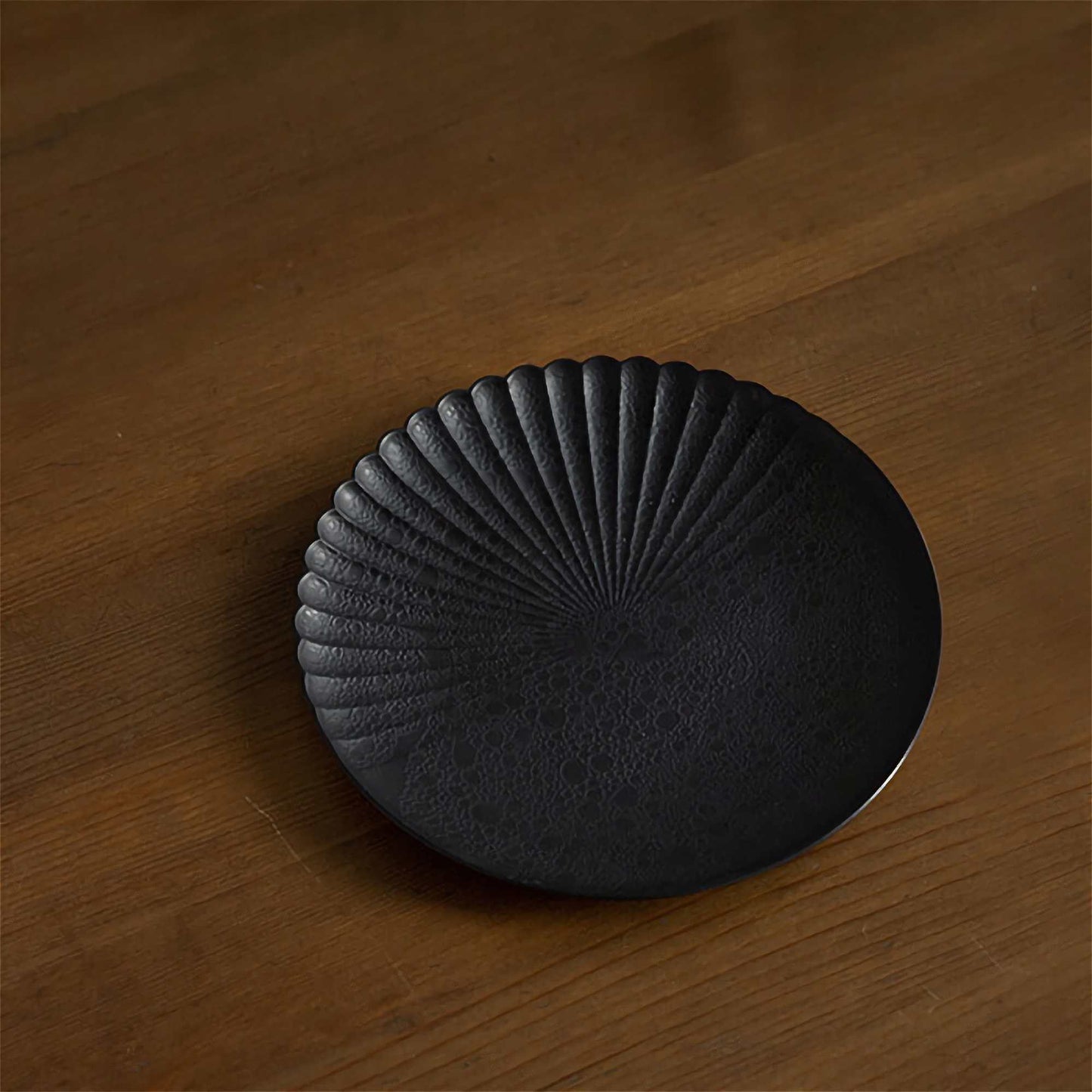 Ocean Bubble Handmade Plate - Small 6.3 in Black - ZenwareCrafts