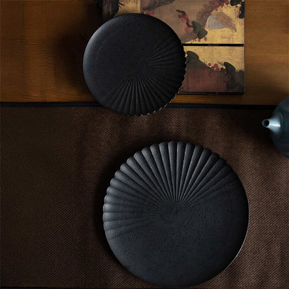 Ocean Bubble Handmade Plate Set - Black - ZenwareCrafts