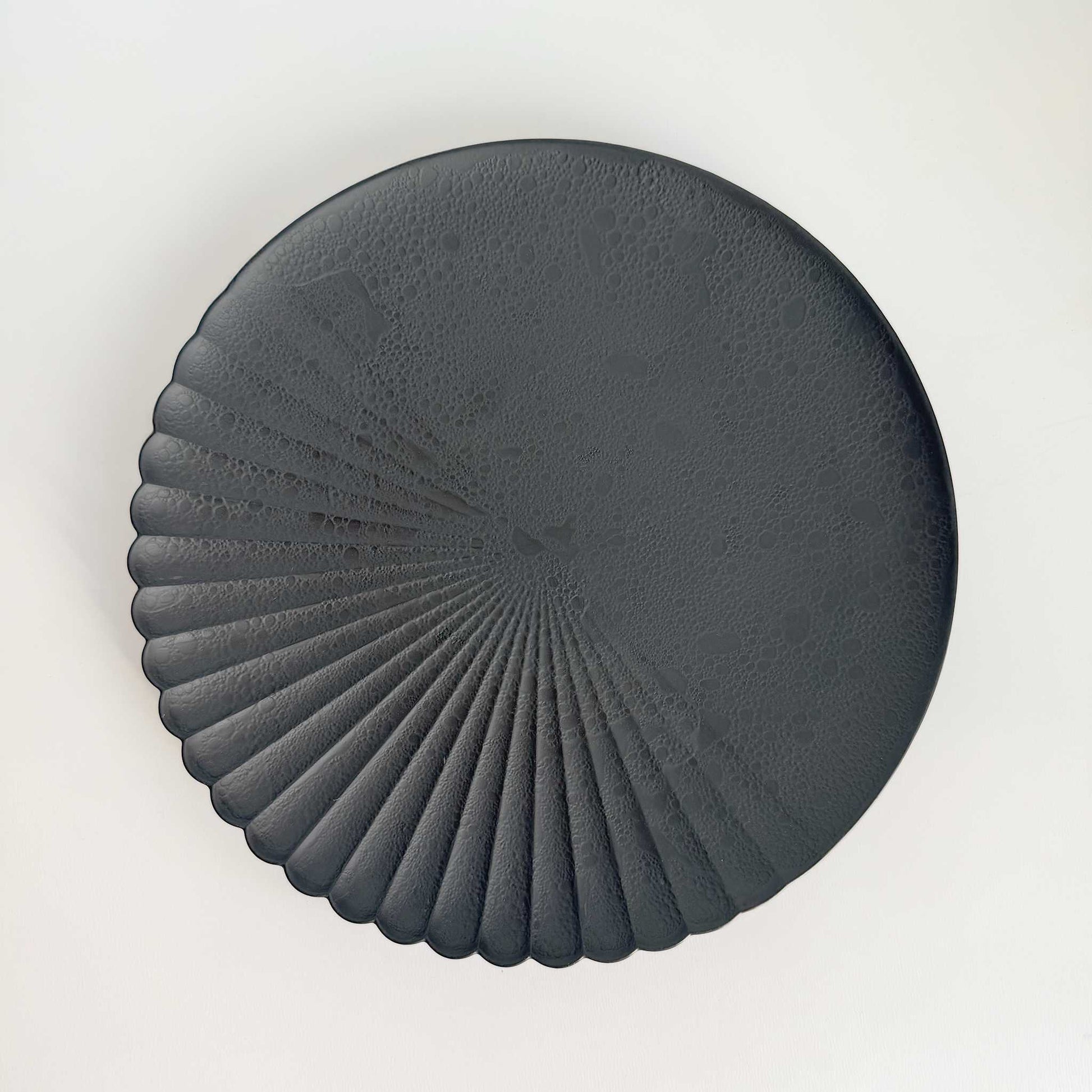 Ocean Bubble Handmade Plate Set - Black - ZenwareCrafts