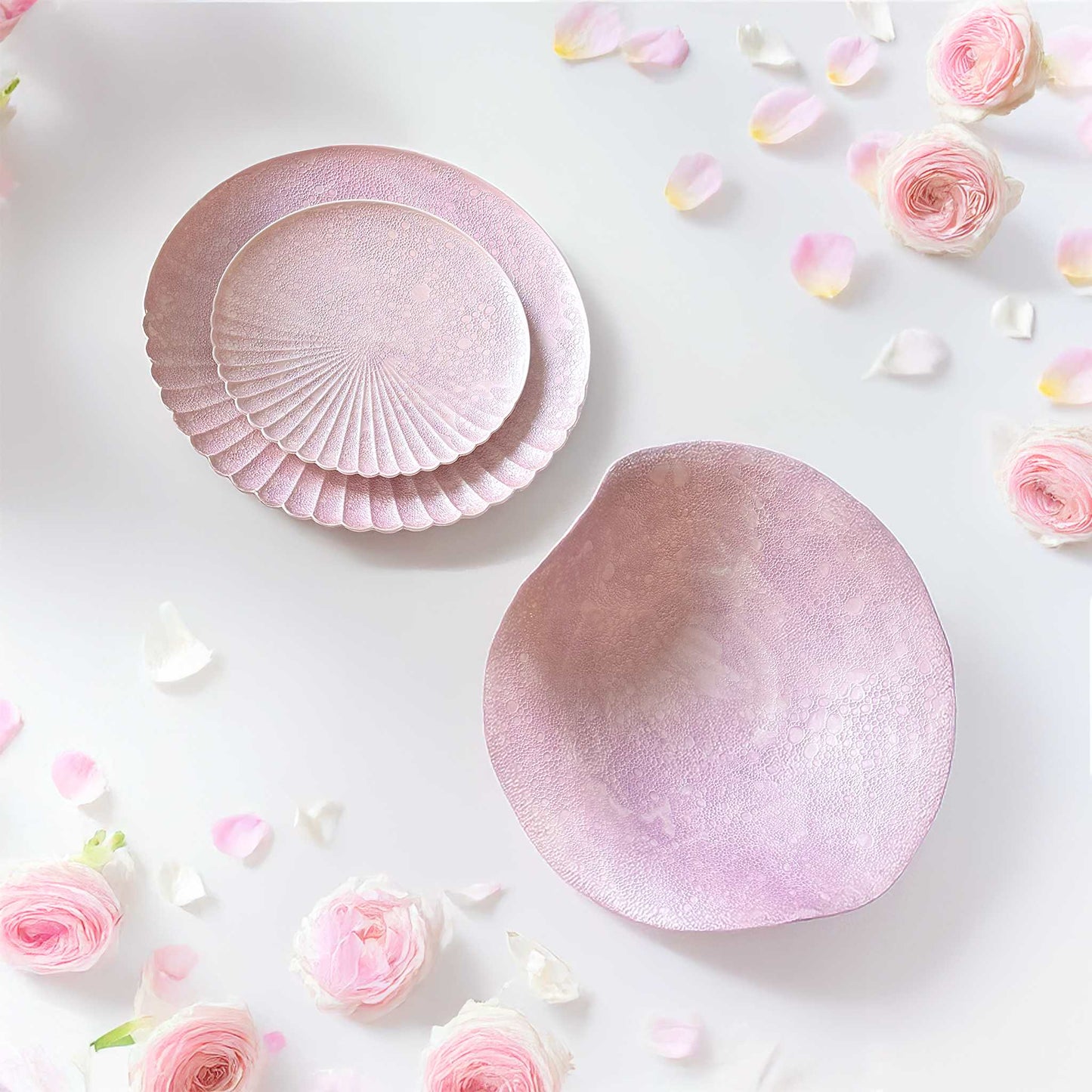 Ocean Bubble Handmade Dinnerware Set - Purple - ZenwareCrafts