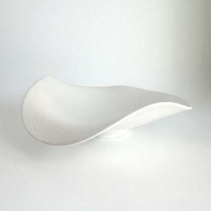 Ocean Bubble Handmade Curvy Bowl - White - ZenwareCrafts