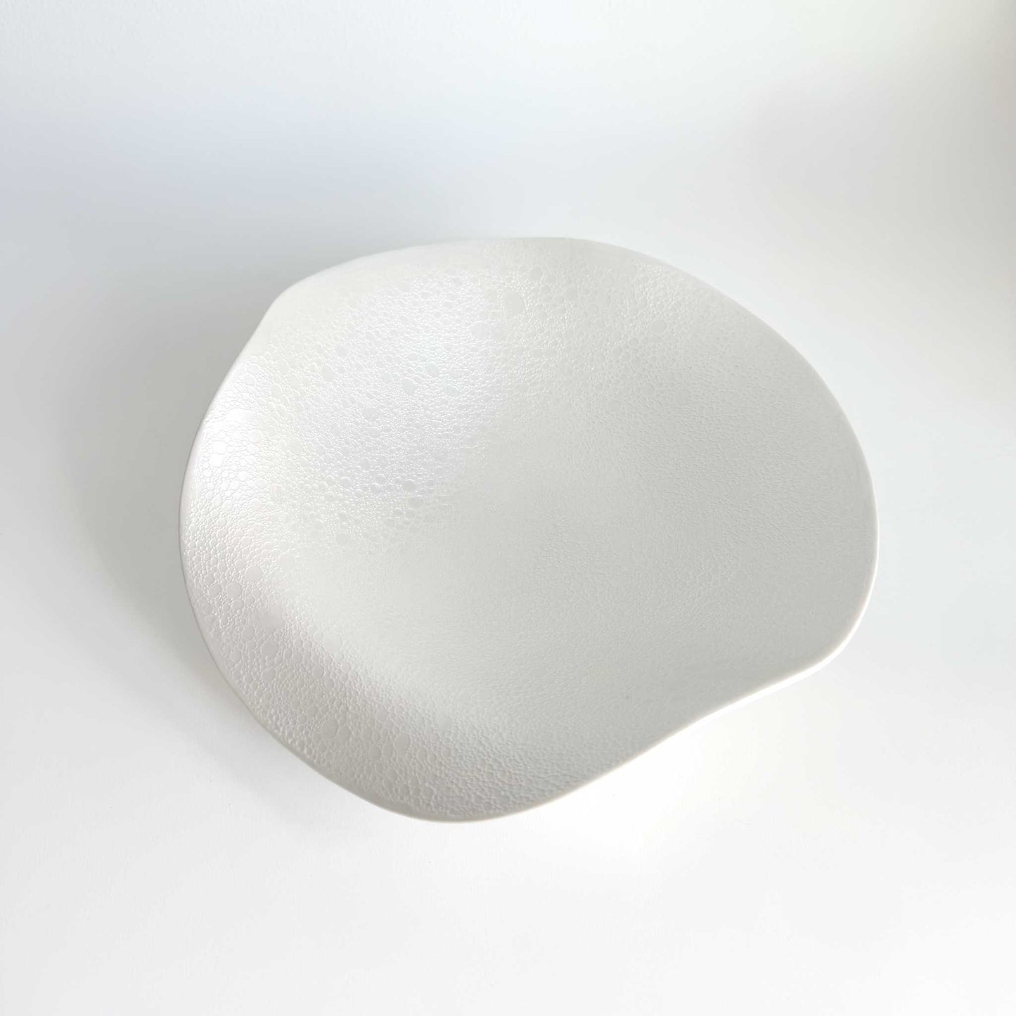 Ocean Bubble Handmade Curvy Bowl - White - ZenwareCrafts