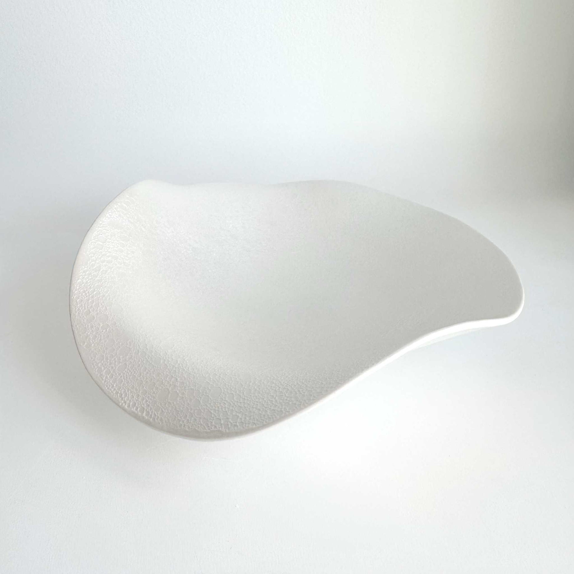 Ocean Bubble Handmade Curvy Bowl - White - ZenwareCrafts