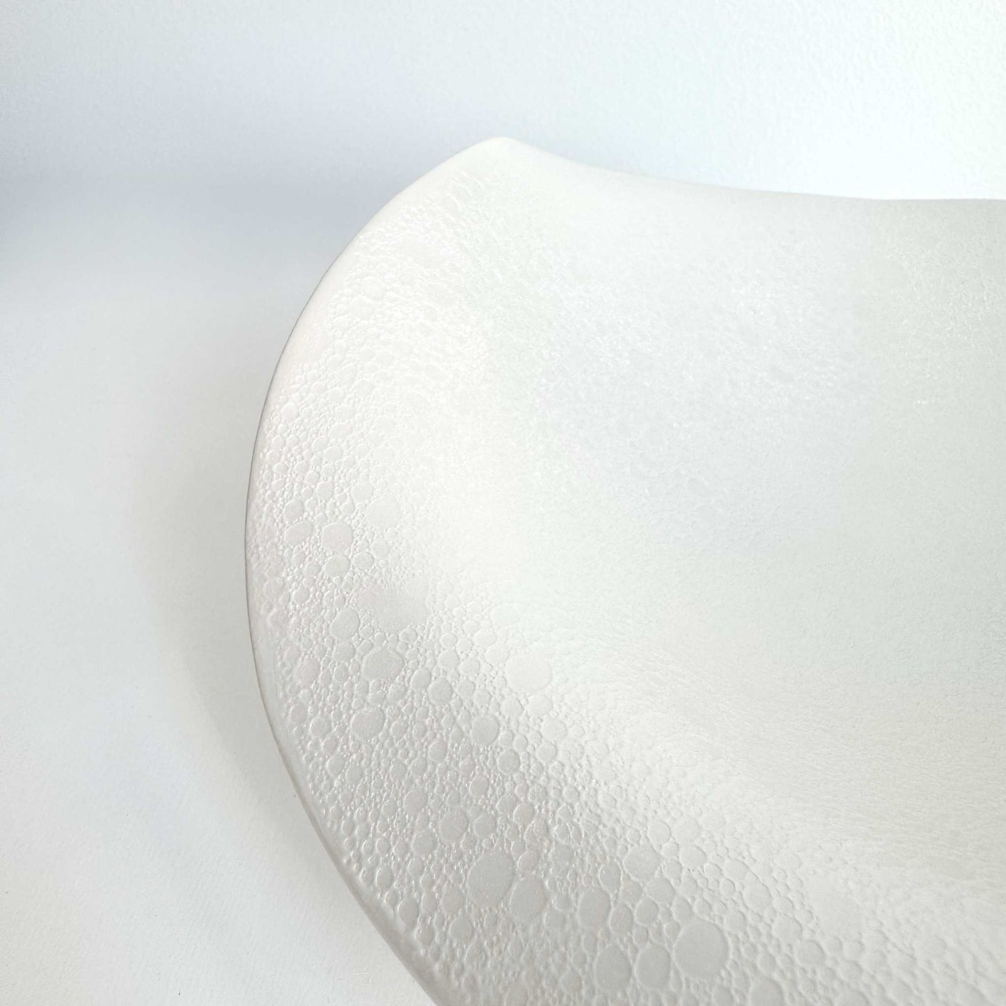 Ocean Bubble Handmade Curvy Bowl - White - ZenwareCrafts
