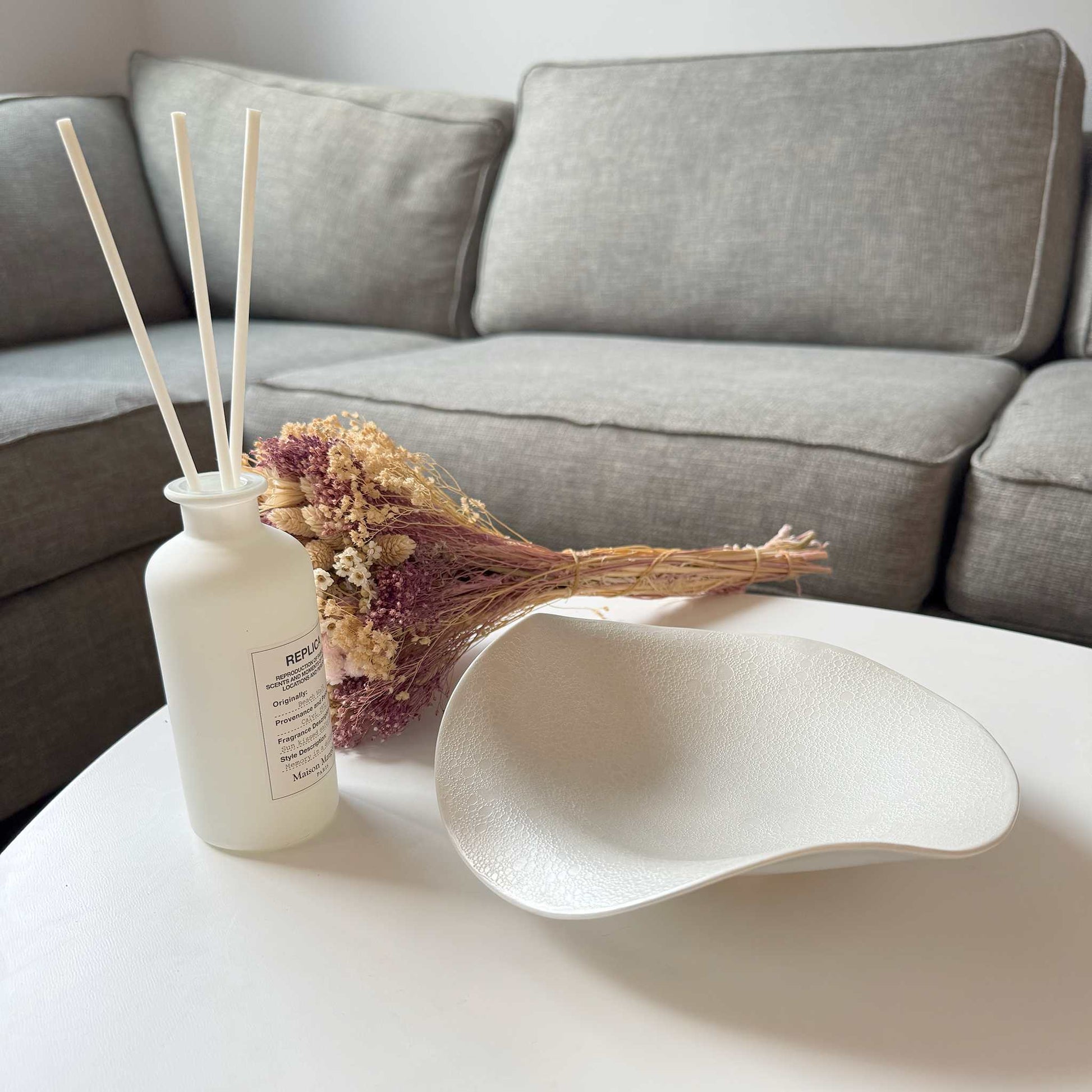 Ocean Bubble Handmade Curvy Bowl - White - ZenwareCrafts