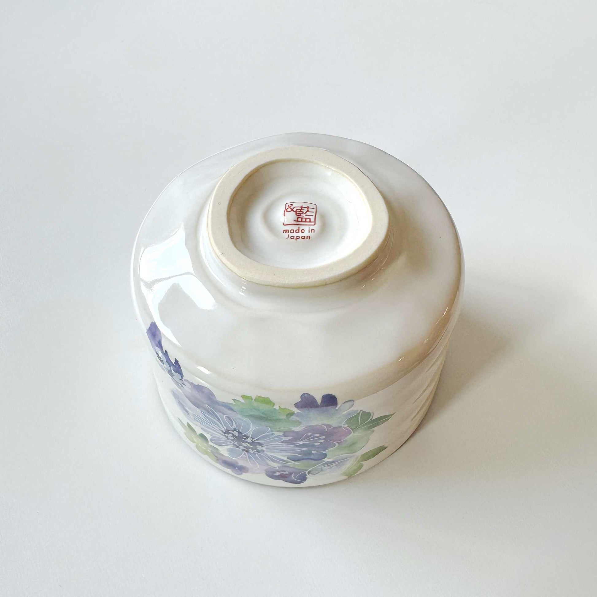 Handmade Matcha Bowl Set with Whisk & Scoop - Blue Flower - ZenwareCrafts