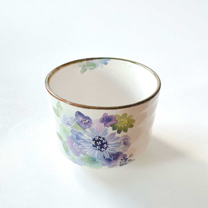 Handmade Matcha Bowl Set with Whisk & Scoop - Blue Flower - ZenwareCrafts