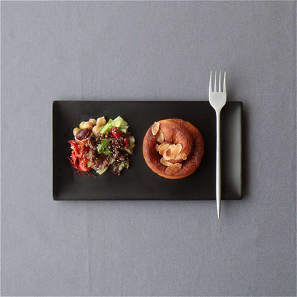 Matte Hasami Ware Handmade Rectangle Plate - ZenwareCrafts