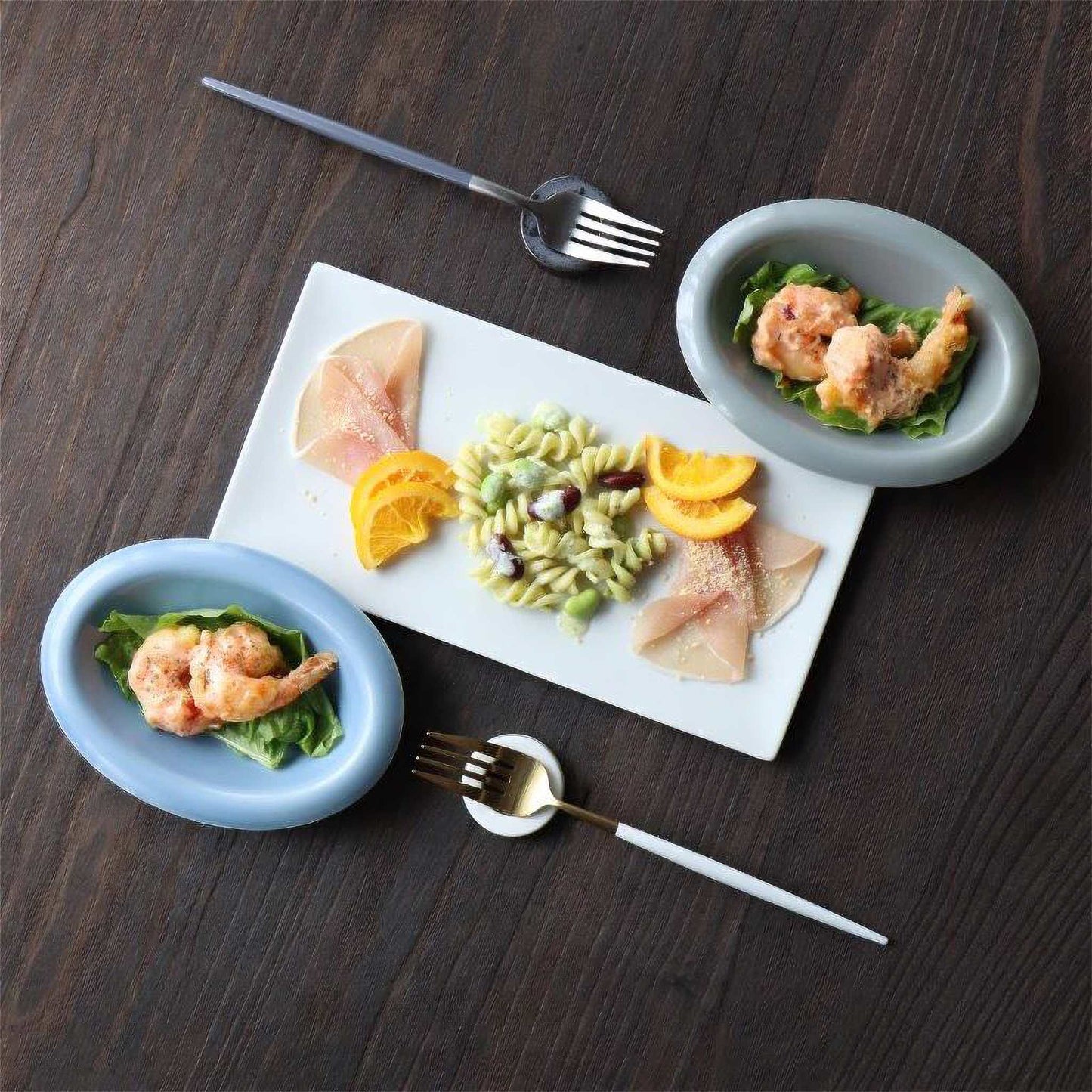 Matte Hasami Ware Handmade Rectangle Plate - ZenwareCrafts
