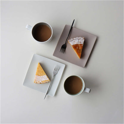 Matte Hasami Ware Handmade Square Plate - ZenwareCrafts