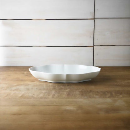 Tsudoi White Oval Shape Platter by Rina Ono - ZenwareCrafts