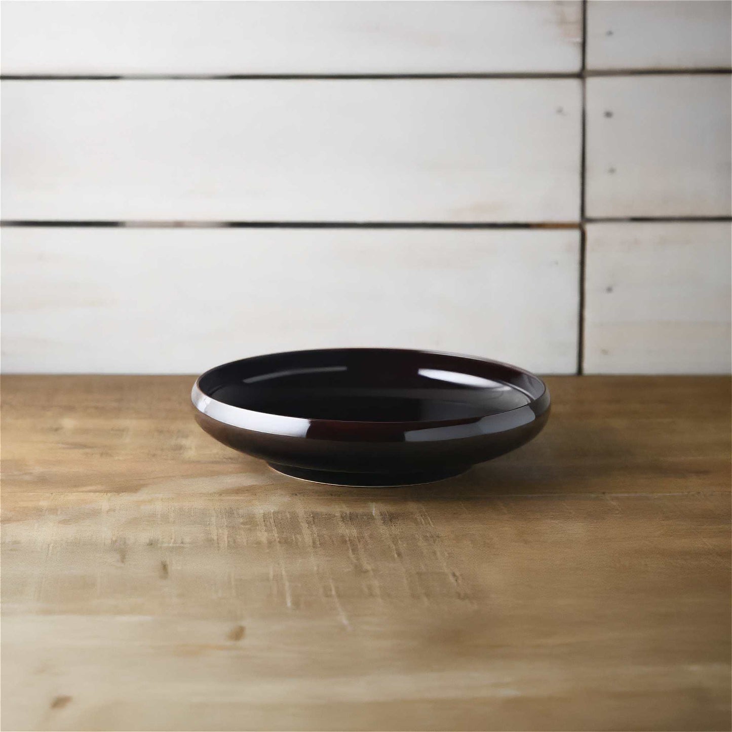 Tsudoi Iron Maroon Serving Bowl by Rina Ono - ZenwareCrafts