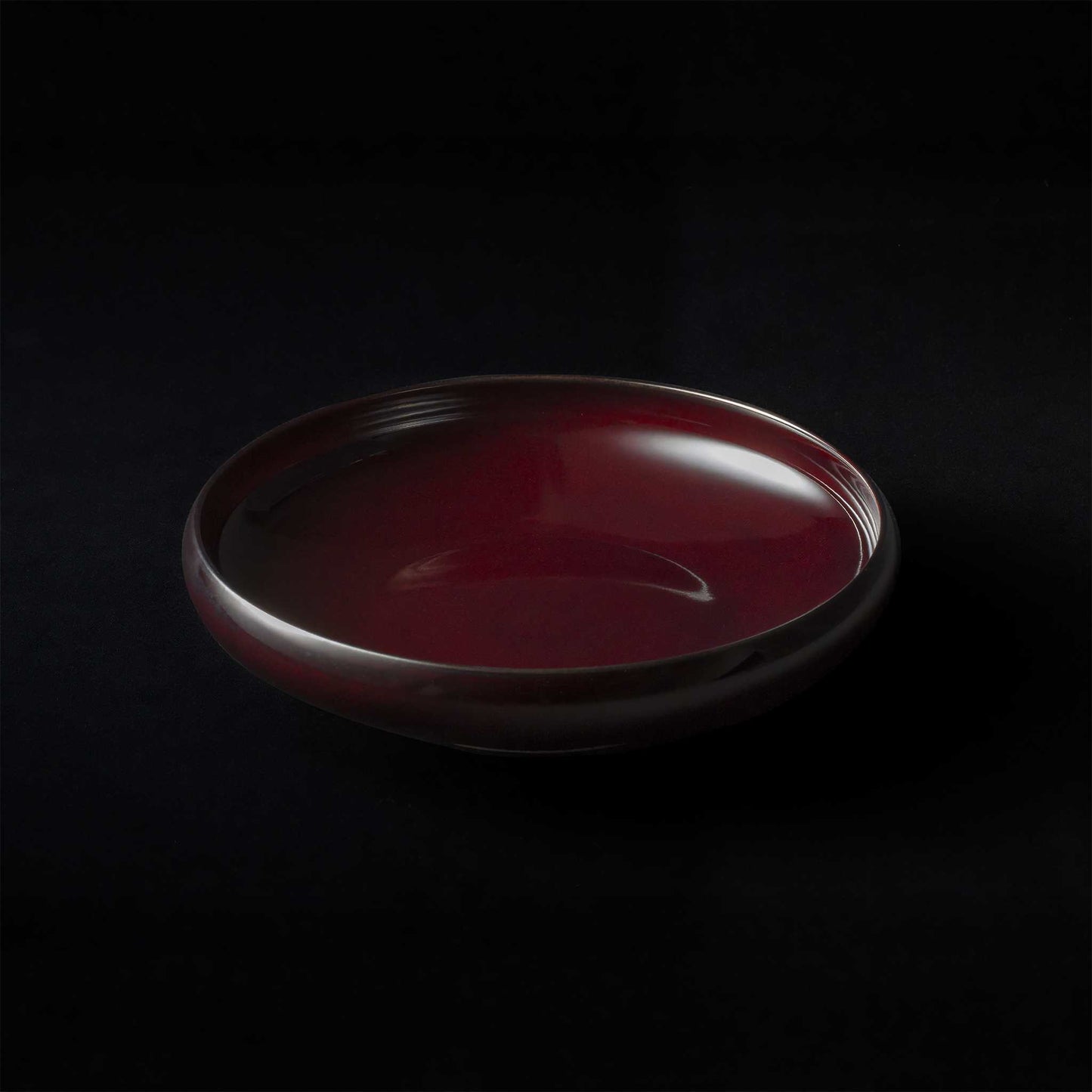 Tsudoi Iron Maroon Serving Bowl by Rina Ono - ZenwareCrafts