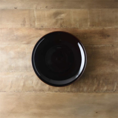 Tsudoi Iron Maroon Serving Bowl by Rina Ono - ZenwareCrafts