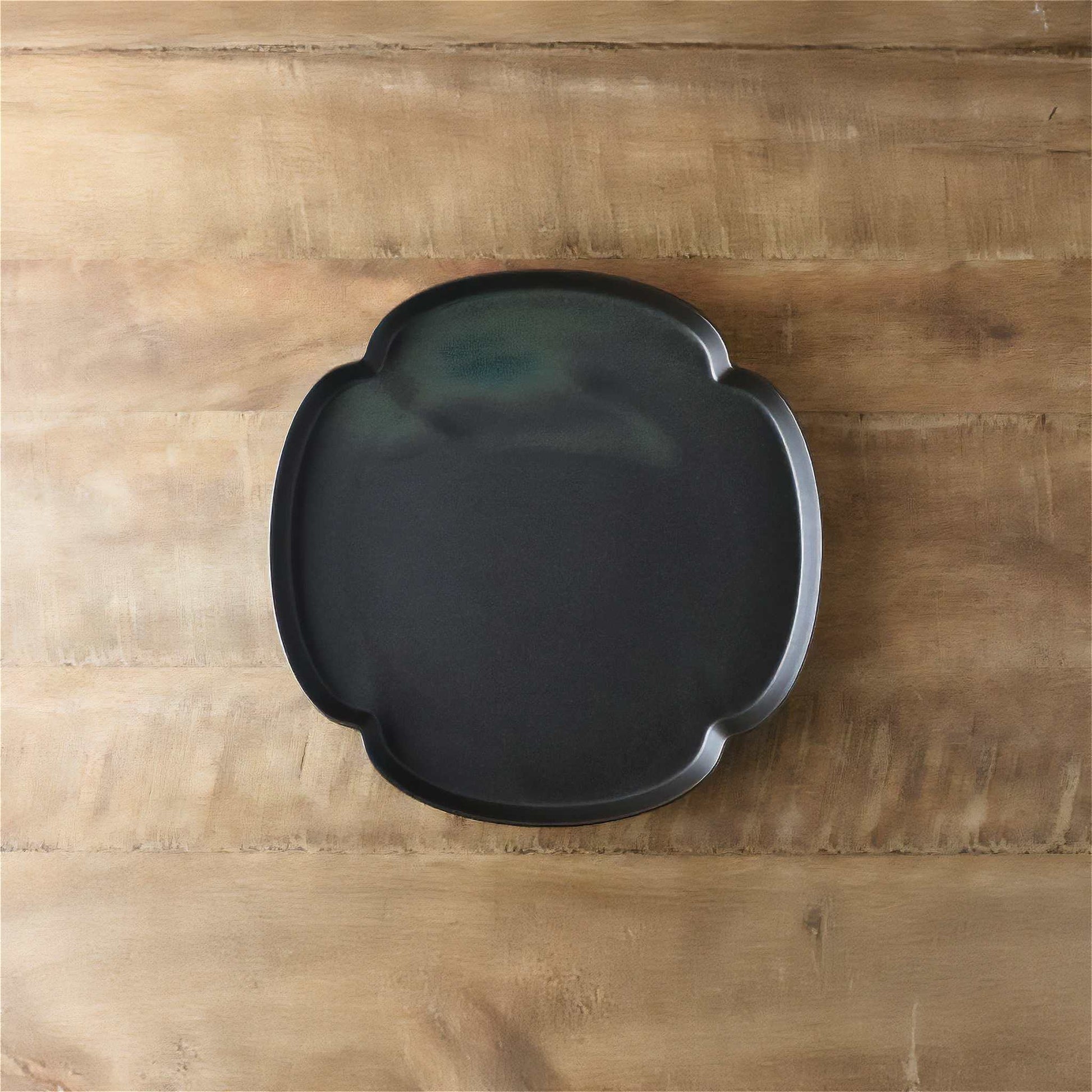 Tsudoi Iron Black Plate by Rina Ono - ZenwareCrafts