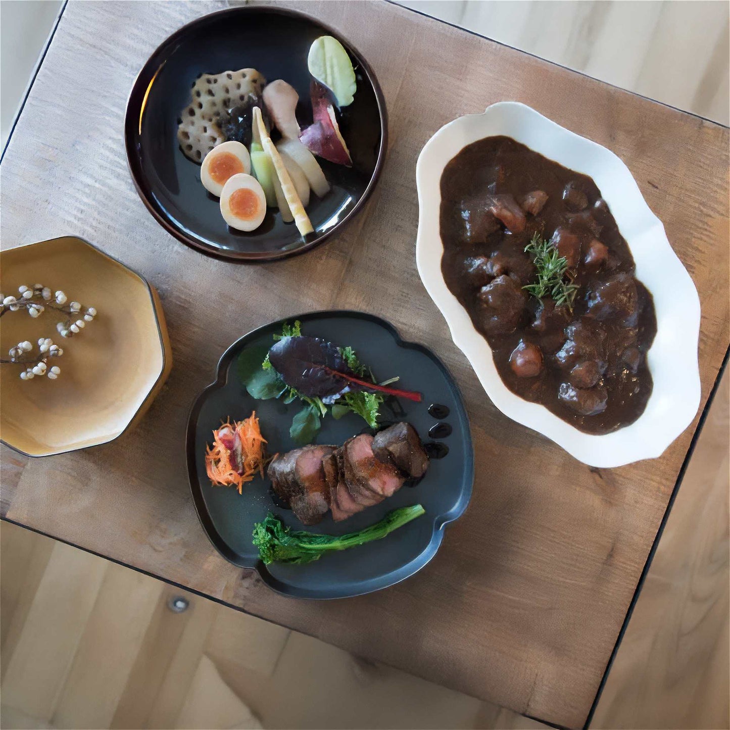 Tsudoi Iron Black Plate by Rina Ono - ZenwareCrafts