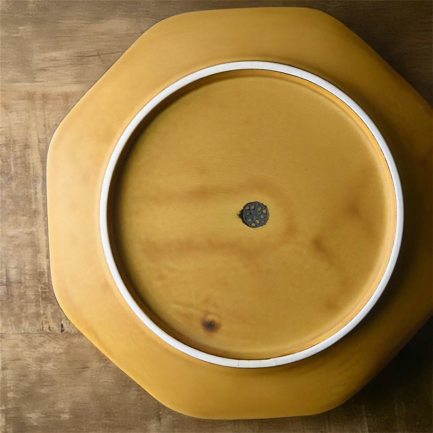 Tsudoi Octagon Mustard Serving Bowl by Rina Ono - ZenwareCrafts