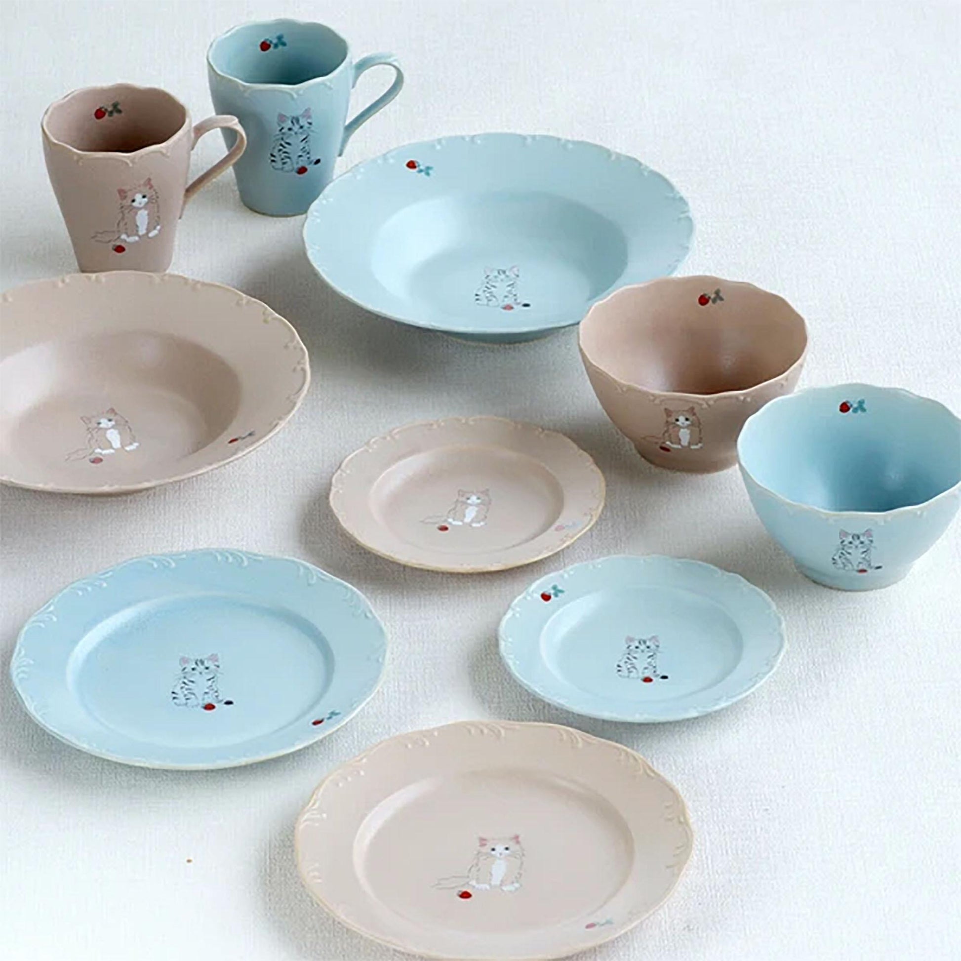 Trio Cat Eco-Friendly Recycled Clay Porcelain Bowl - ZenwareCrafts