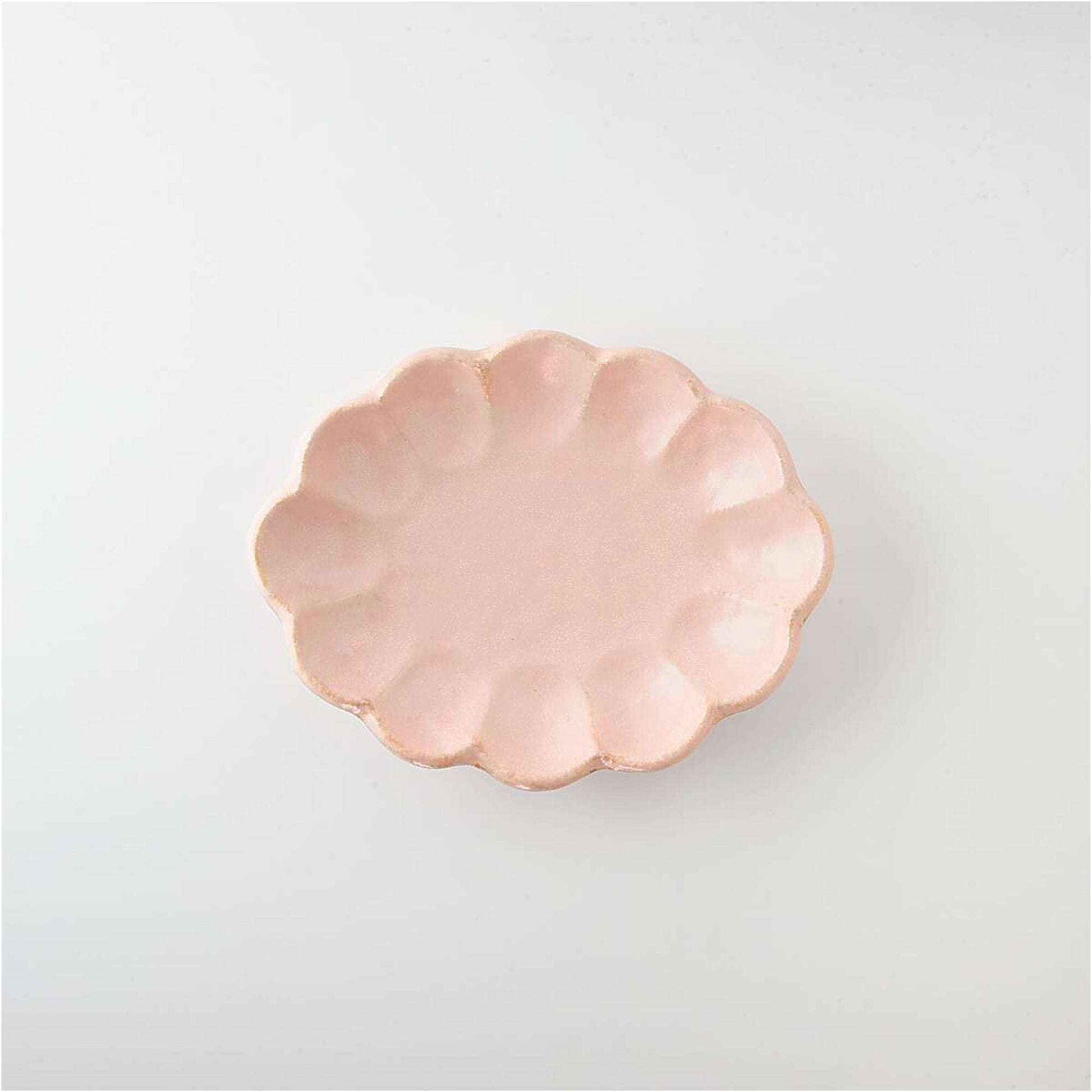Kaneko Kohyo Rinka Handmade Oval Plate - Pink - ZenwareCrafts