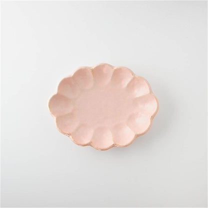 Kaneko Kohyo Rinka Handmade Oval Plate - Pink - ZenwareCrafts