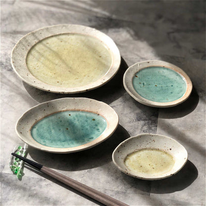 Lake Mino Ware Porcelain Plate - Small 4.9 in Round - ZenwareCrafts