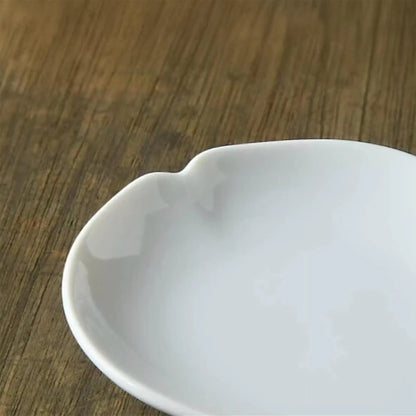 Cherry Blossom Porcelain Petal Plate Set - White/Pink - ZenwareCrafts