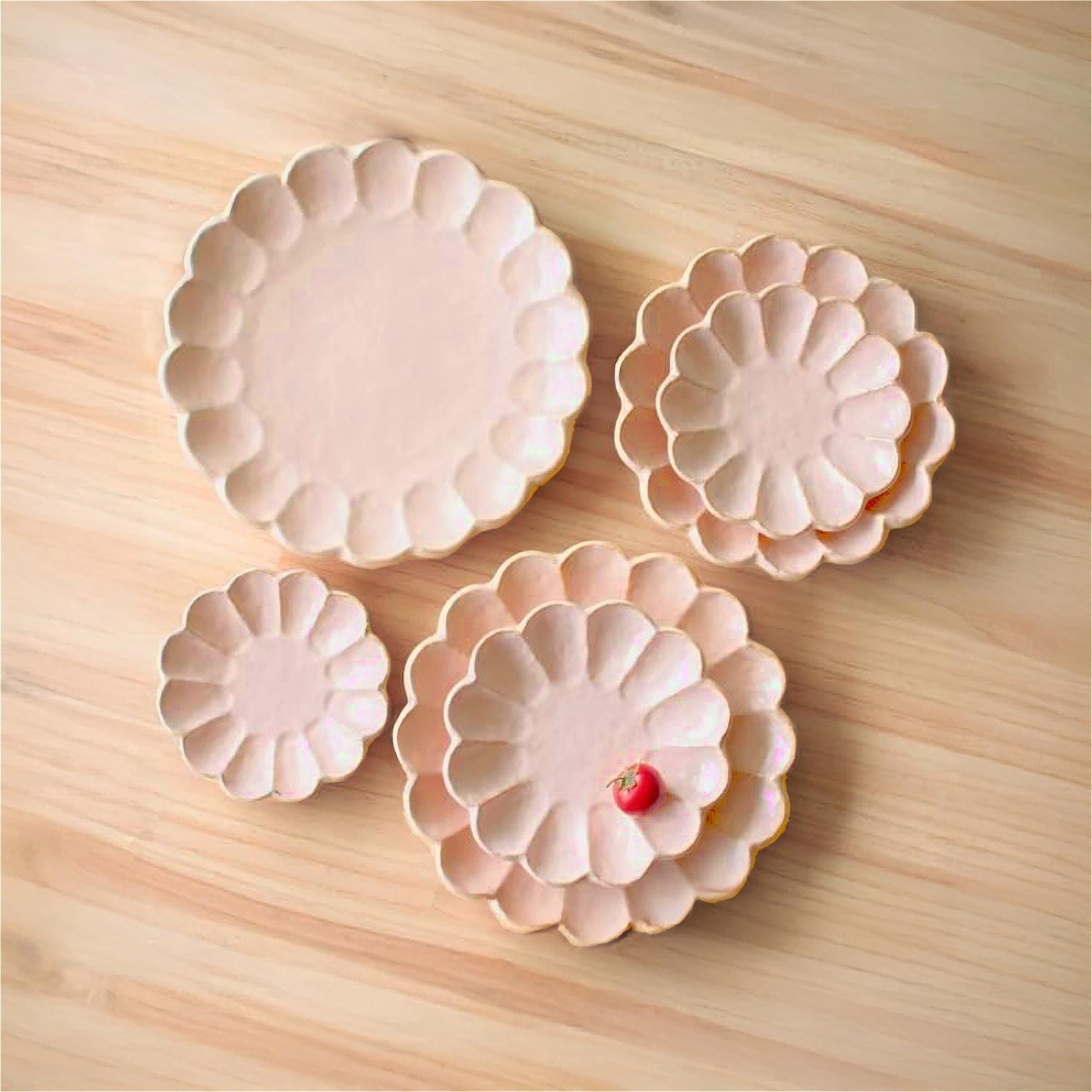 Kaneko Kohyo Rinka Handmade Plate - Pink - ZenwareCrafts