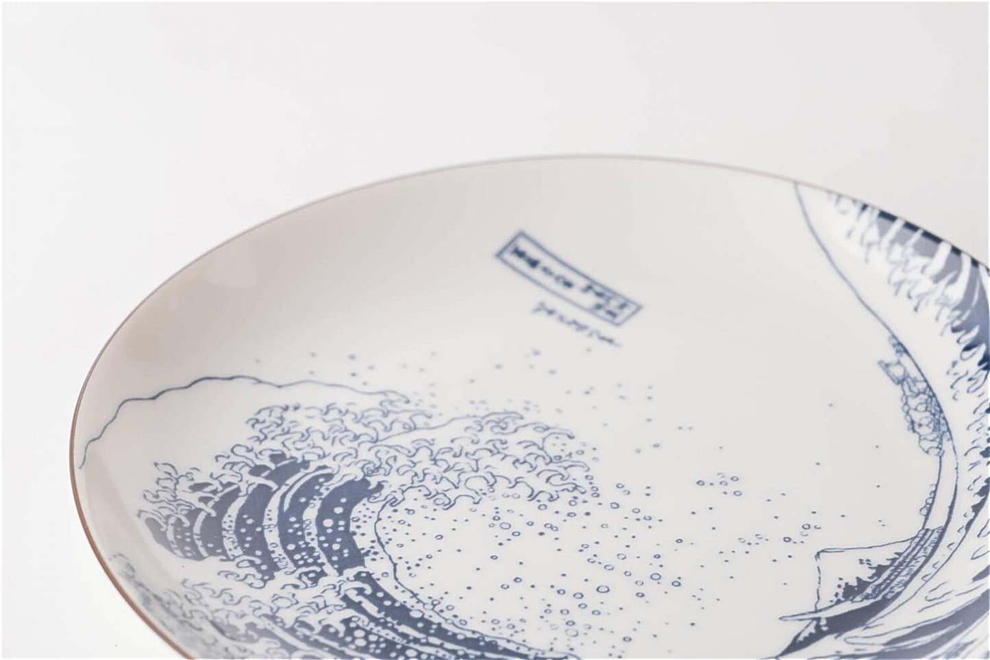 The Great Wave Mino Ware Porcelain Plate - Small 7.2 in - ZenwareCrafts