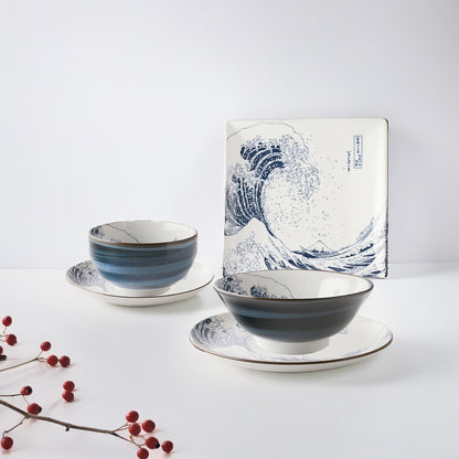 The Great Wave Mino Ware Porcelain Tableware Set - ZenwareCrafts