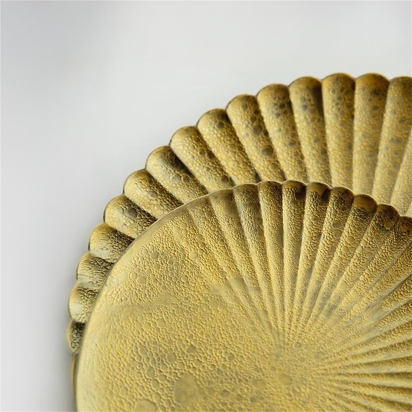 Ocean Bubble Handmade Plate - Large 9.0 in Gold - ZenwareCrafts