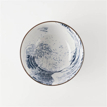 The Great Wave Mino Ware Porcelain Tableware Set - ZenwareCrafts
